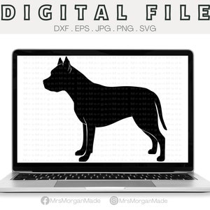 American Pitbull Terrier Dog Dxf Eps Jpg Png Svg, Instant Digital File Download, Clipart Drawing Vector Graphic, Commercial Use