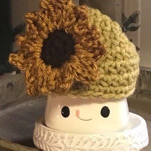 Rustic Sunflower Marshmallow Mug Hat / Tiered Tray Decor / Fall Mug Hat  /  Mug Topper Decor / Farmhouse Decor / Home Decor