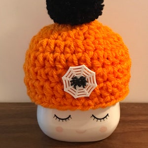 Orange and Black Marshmallow Mug Hat / Halloween Mug Hat/ Tiered Tray Mug Topper / Witchcore / Farmhouse Decor / Home Decor