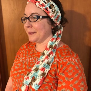 Bohemian Cotton Headband / Summer Headband / Hair Accessory / Crochet Headband / Headwrap