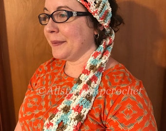 Bohemian Cotton Headband / Summer Headband / Hair Accessory / Crochet Headband / Headwrap