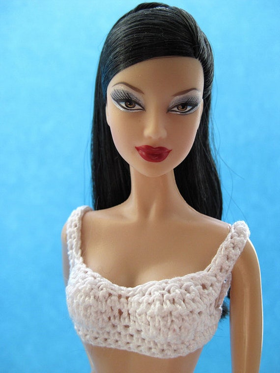 Retro Crochet Bikini For Model Muse Barbie Basics
