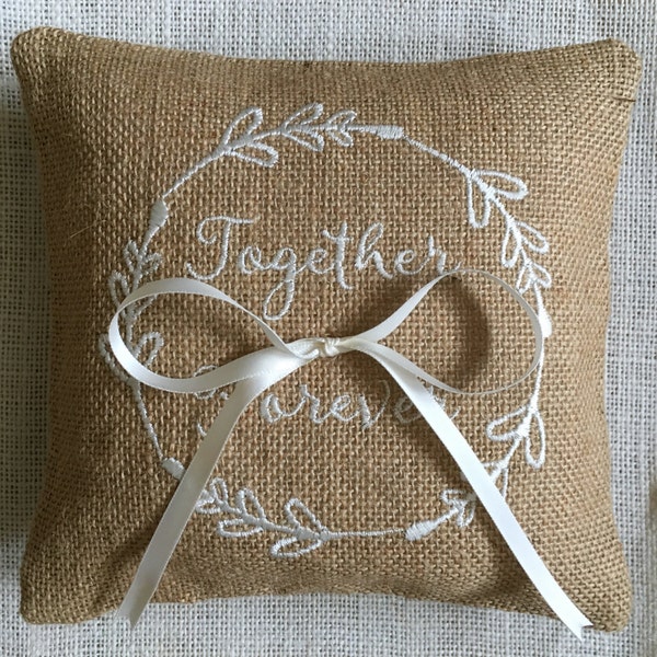 Ring Pillow Burlap Etsy