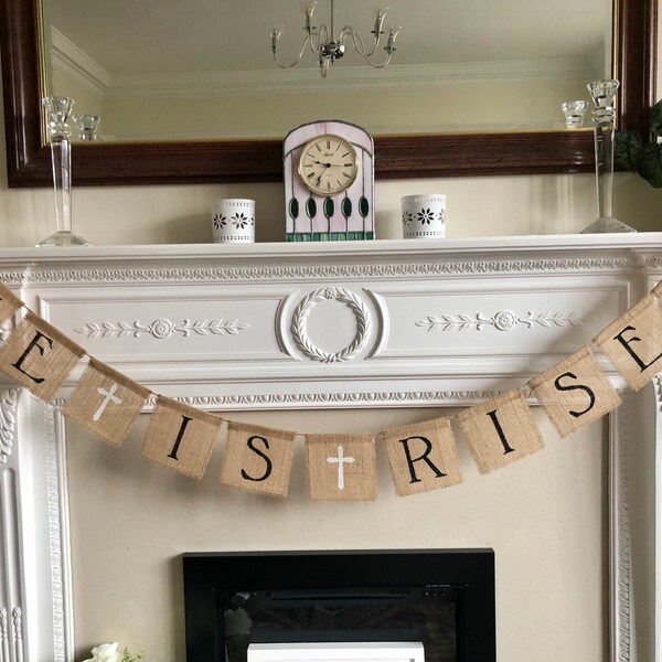 He is Risen Banner Etsy