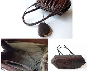 バッグ vintage leather hand bag sullen ours harlow-iii-no-205-