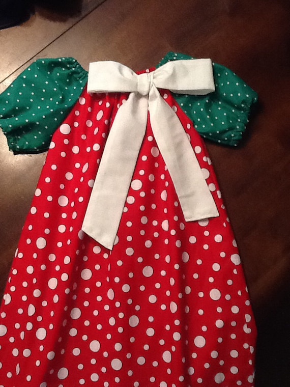 Items similar to Christmas peasant dress, Size 4 on Etsy