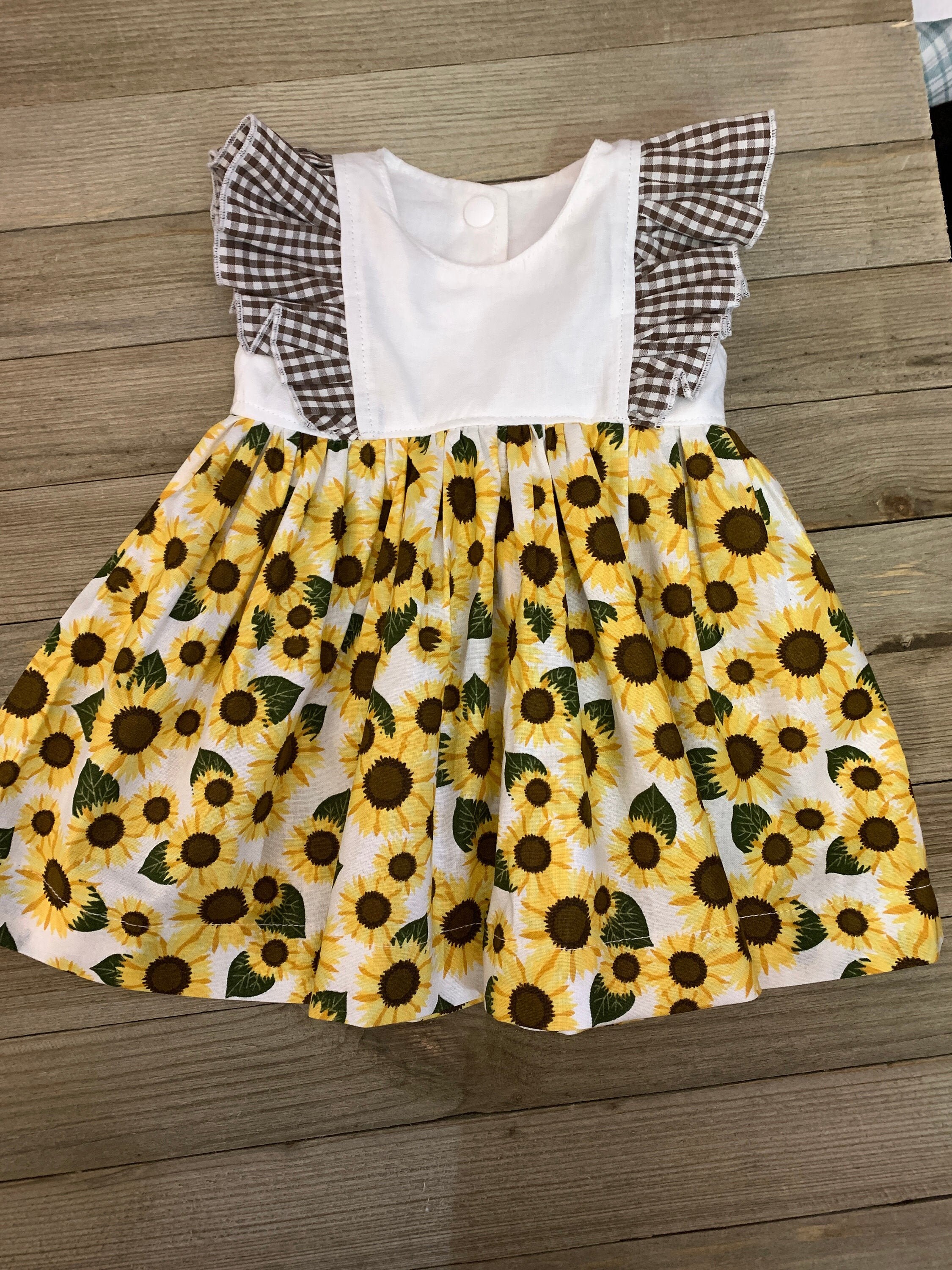 Newborn Sunflower Dress Etsy
