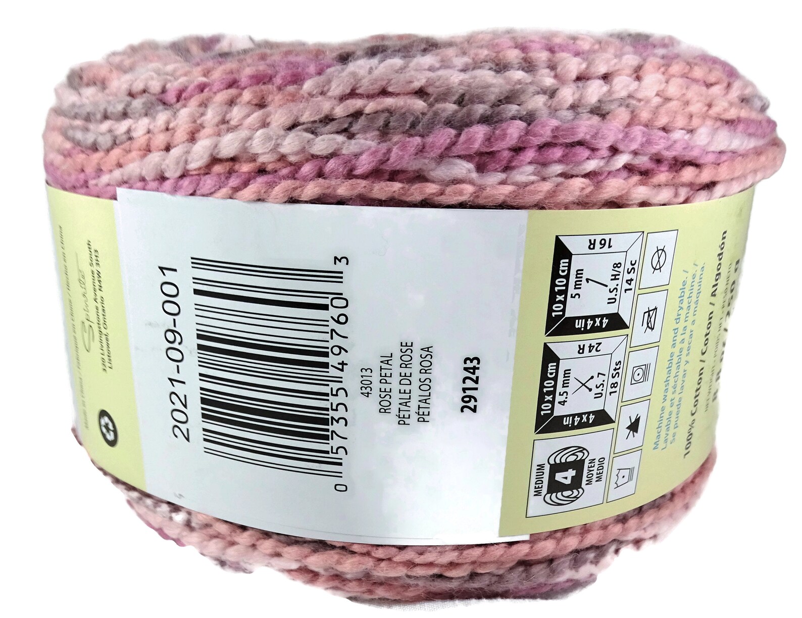 Caron Cotton Funnel Cakes Yarn Rose Petal Etsy