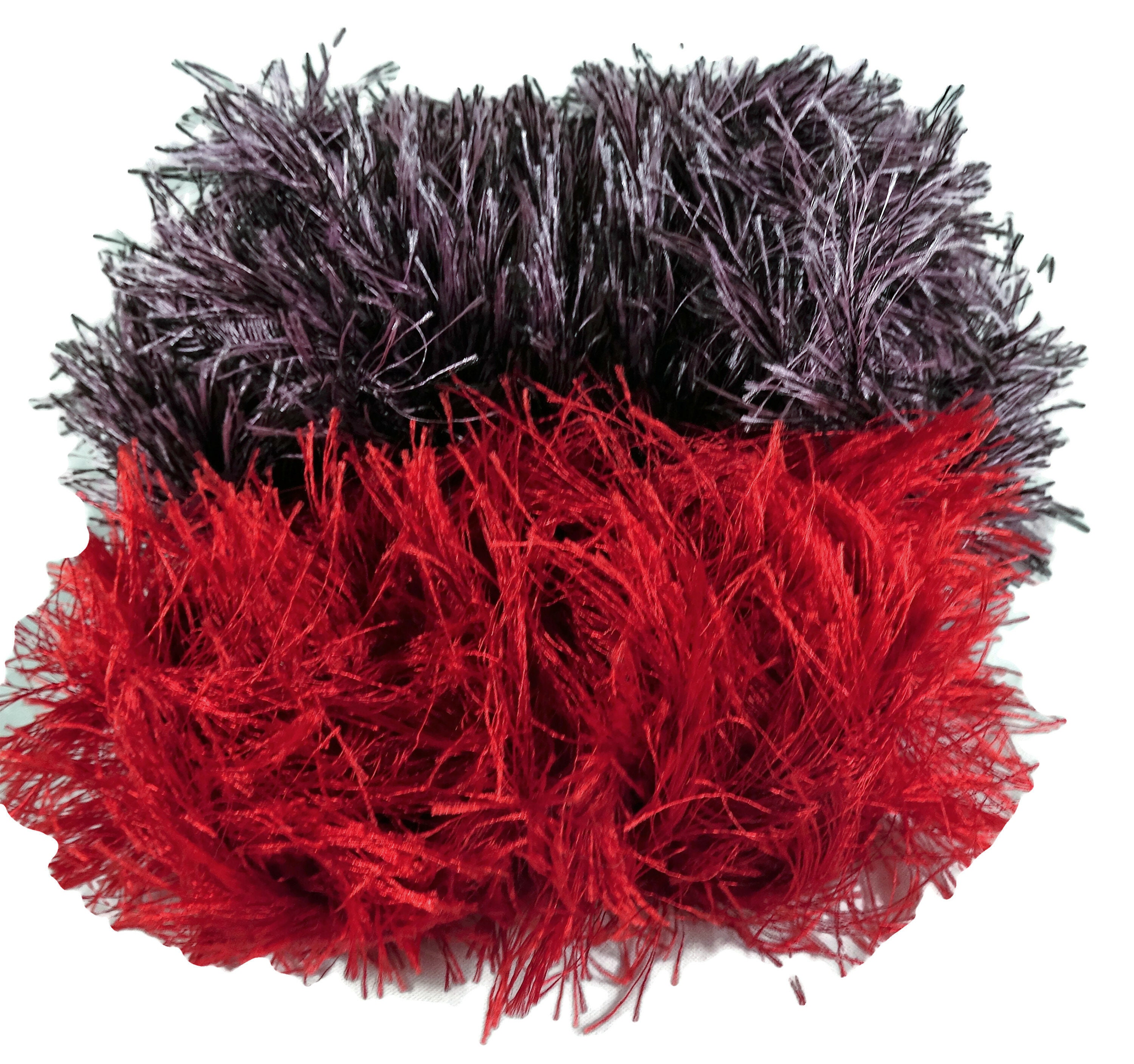 Unbranded Novelty Yarn Eyelash Fringe Lot of 2 Skeins Multi Color