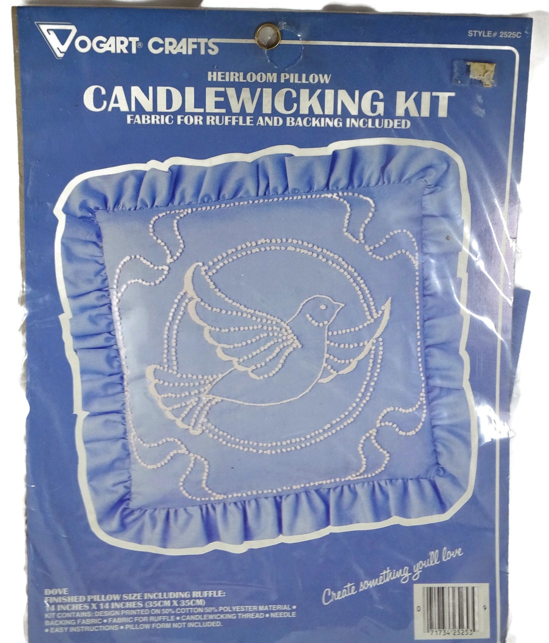 Vogart Crafts Heirloom Pillow Candlewicking Kit Dove SEALED Etsy
