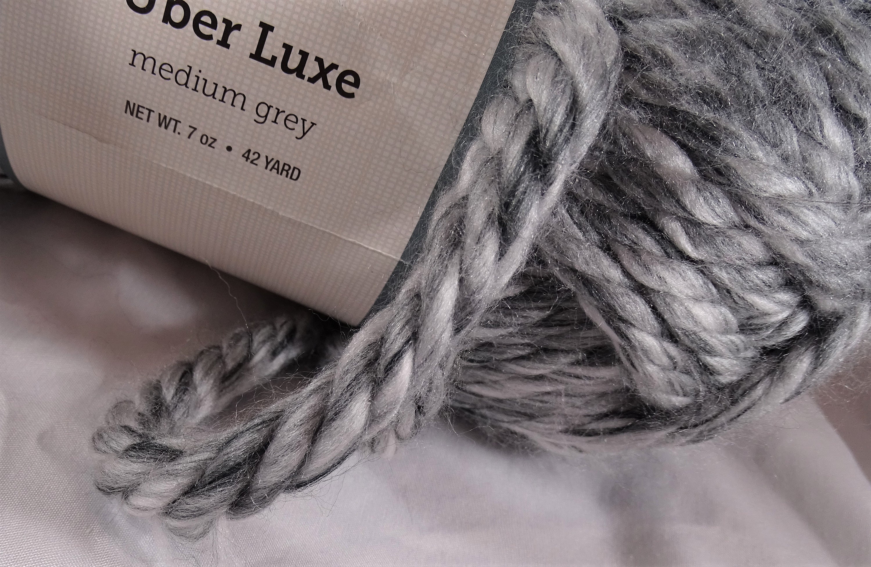 Yarn Bee Uber Luxe Medium Grey Etsy