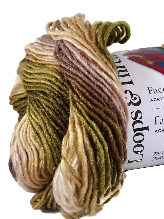 Brown Loops and Thread Yarn Facettes Toffee Knitting Crochet Craft