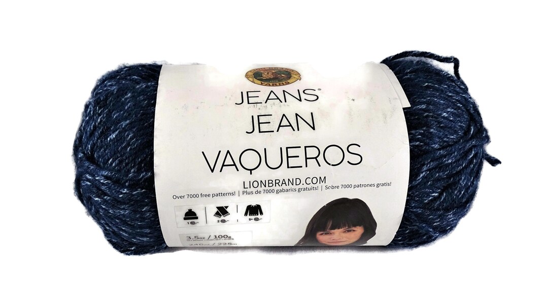 Lion Brand Yarn Jeans Classic Knitting Crochet Craft Etsy