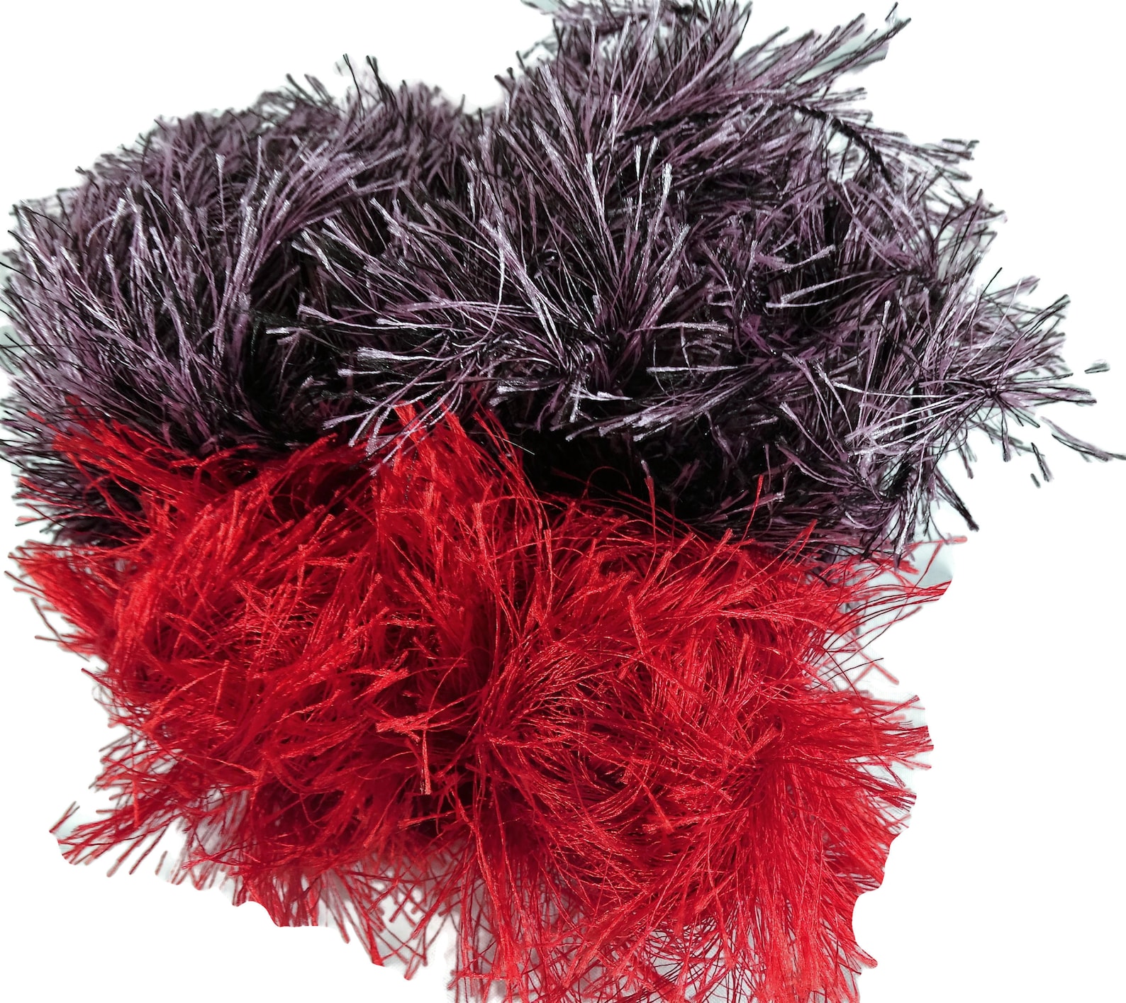 Unbranded Novelty Yarn Eyelash Fringe Lot of 2 Skeins Multi Color