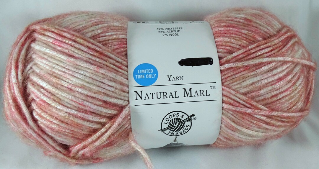 Loops and Thread Yarn Natural Marl Apricot Knitting Crochet Craft Etsy