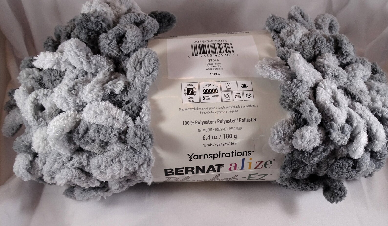 Bernat Alize Yarn Blanket EZ Slate Grays Jumbo Etsy