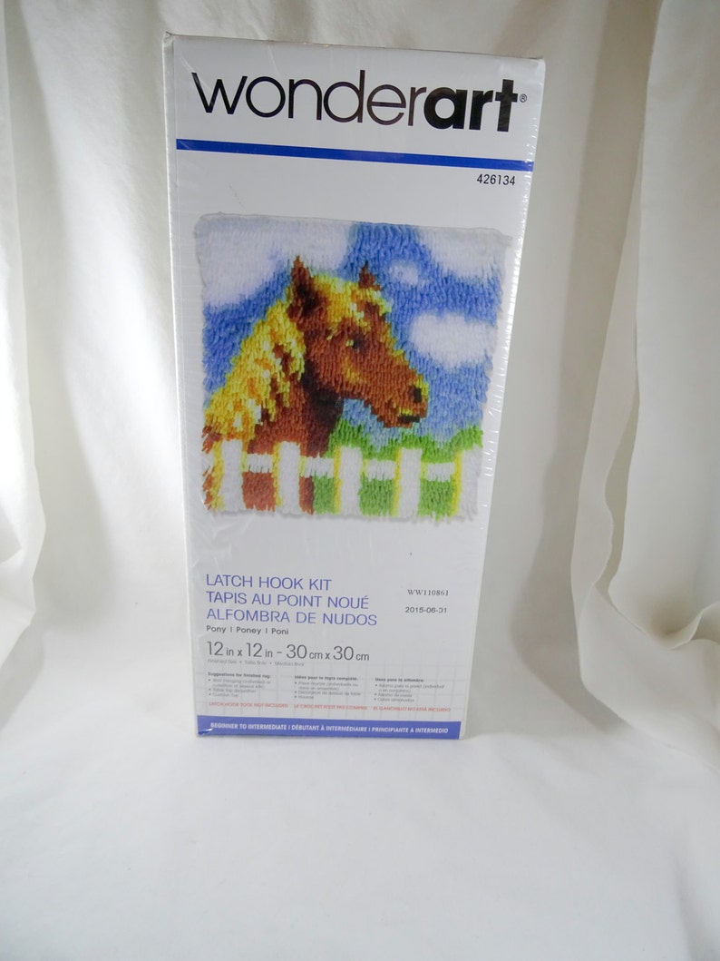 Wonder Art Latch Hook Rug Kit Pony Horse 12 x 12 inches SEALED Etsy
