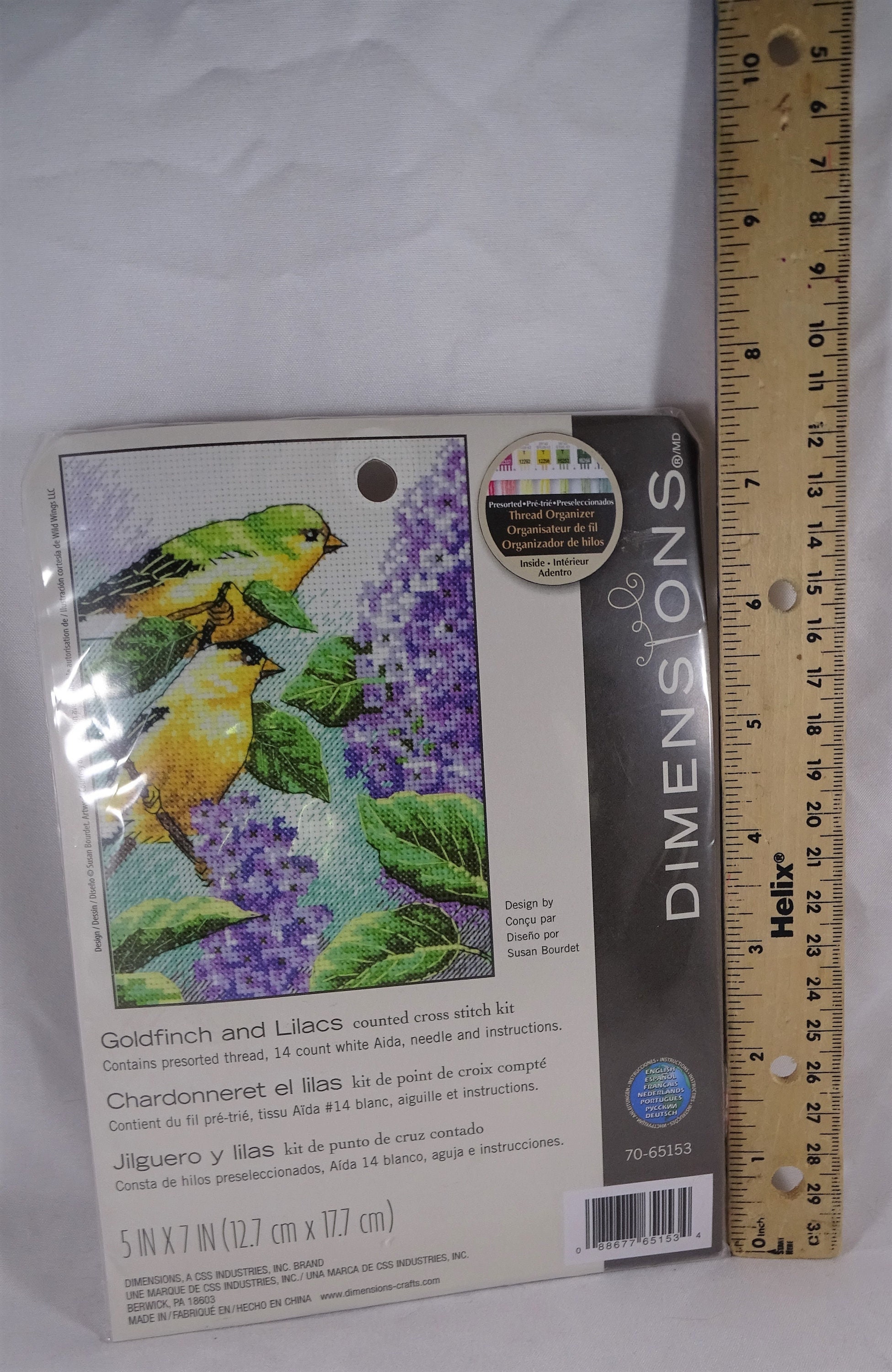 Dimensions Counted Cross Stitch Kit Goldfinch and Lilacs SEALED Etsy