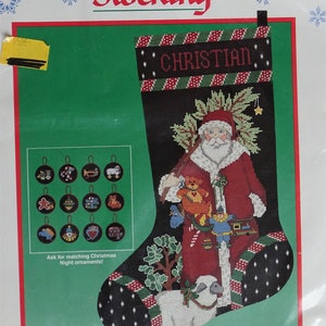 Dimensions Counted Cross Stitch Christmas Night Santa Stocking SEALED