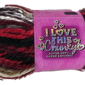 Yarn Bee I Love This Chunky Safari Trek Knitting Crochet Craft Variegated