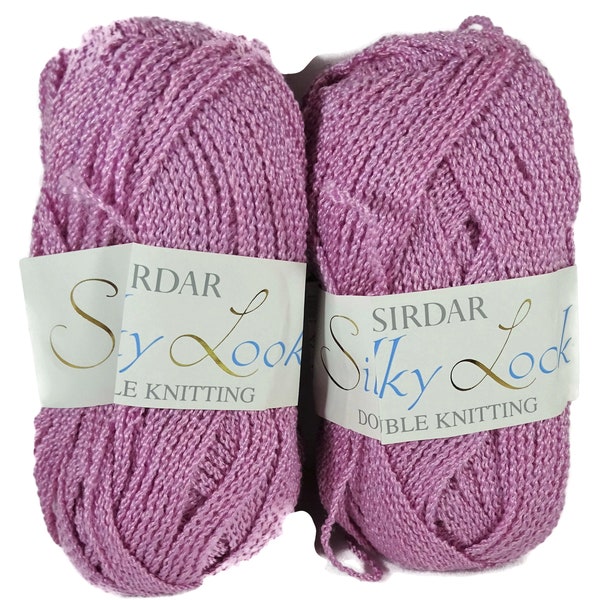 Sirdar Silky Look Double Knitting Yarn Pink Lot 2 Skeins