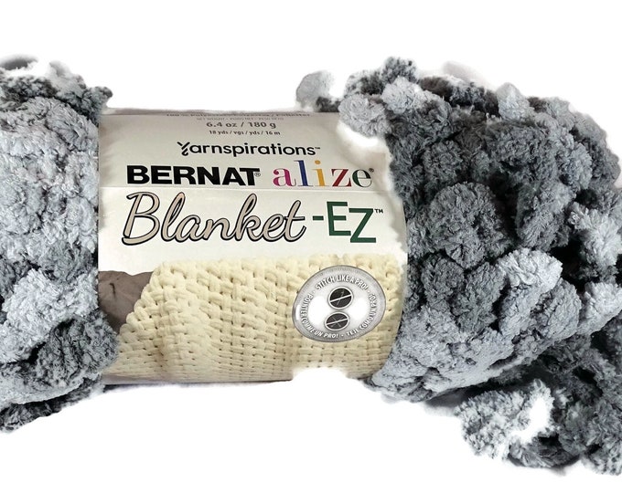 Bernat Alize Yarn Blanket EZ Slate Grays Jumbo Etsy