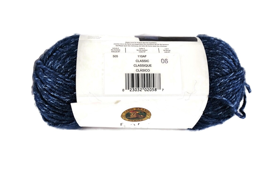 Lion Brand Yarn Jeans Classic Knitting Etsy UK