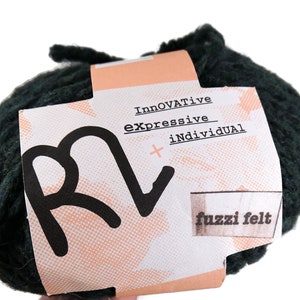 Rowan Fuzzi Felt Yarn: Super Bulky Green Merino Alpaca Blend