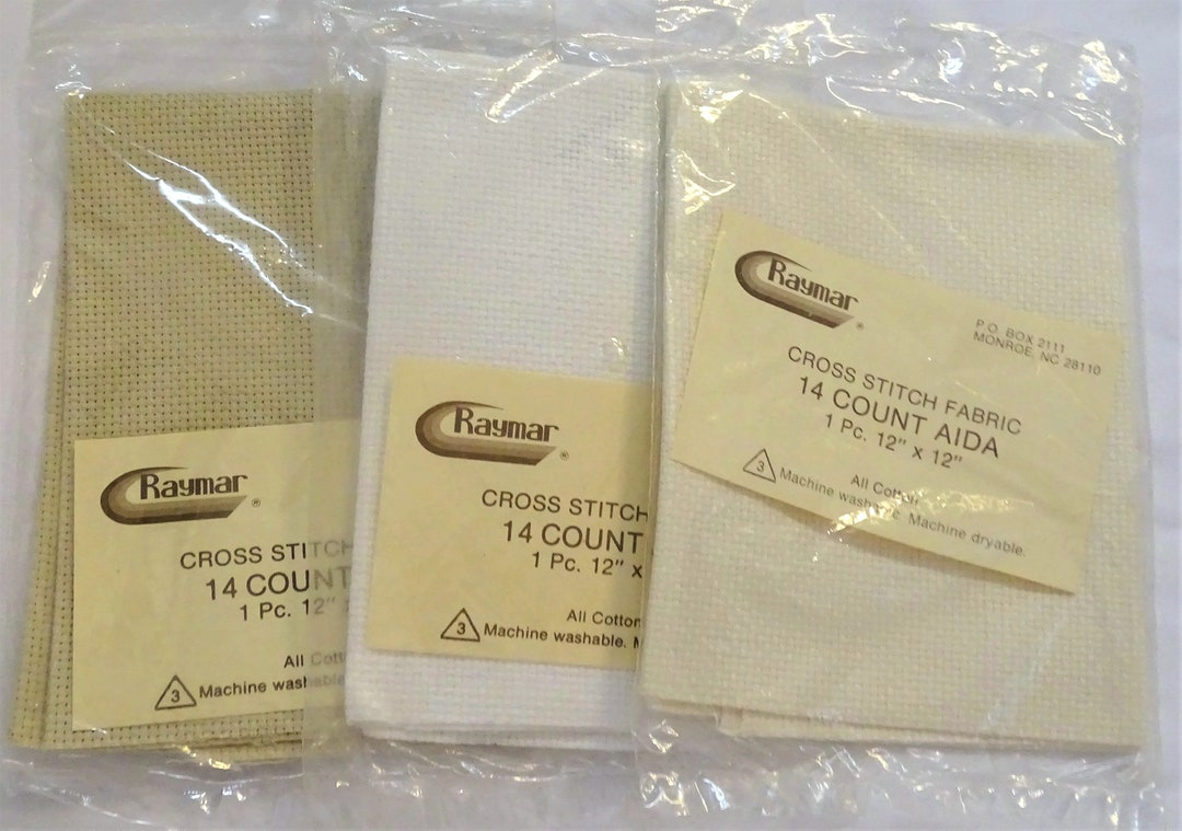 Raymar Cross Stitch Fabric 14 Count 12 X 12 Inches Lot of 3 - Etsy