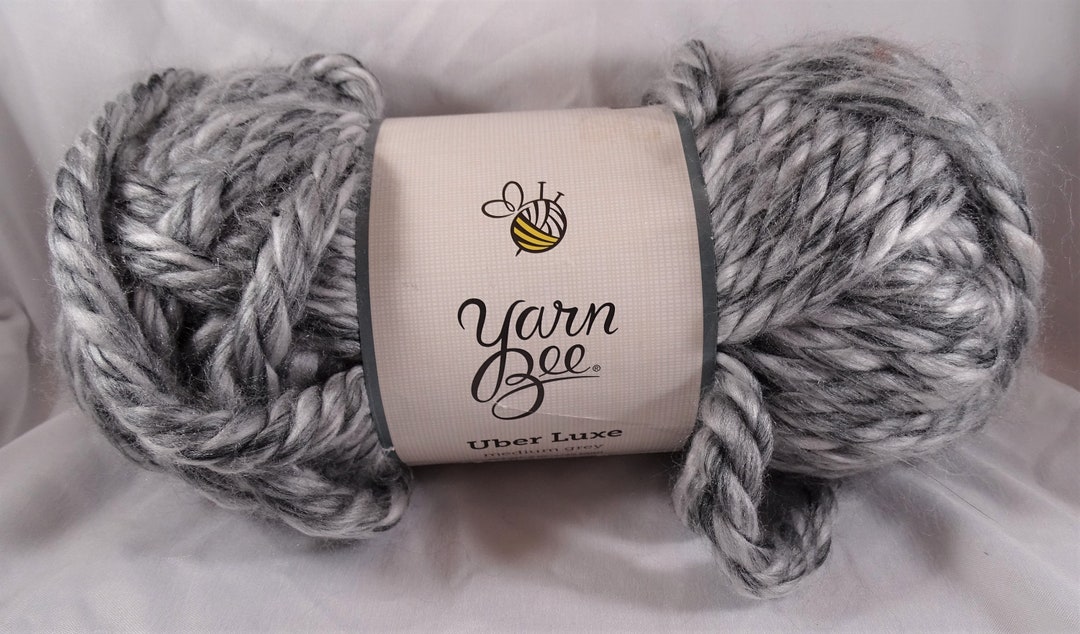 Yarn Bee Uber Luxe Medium Grey Etsy
