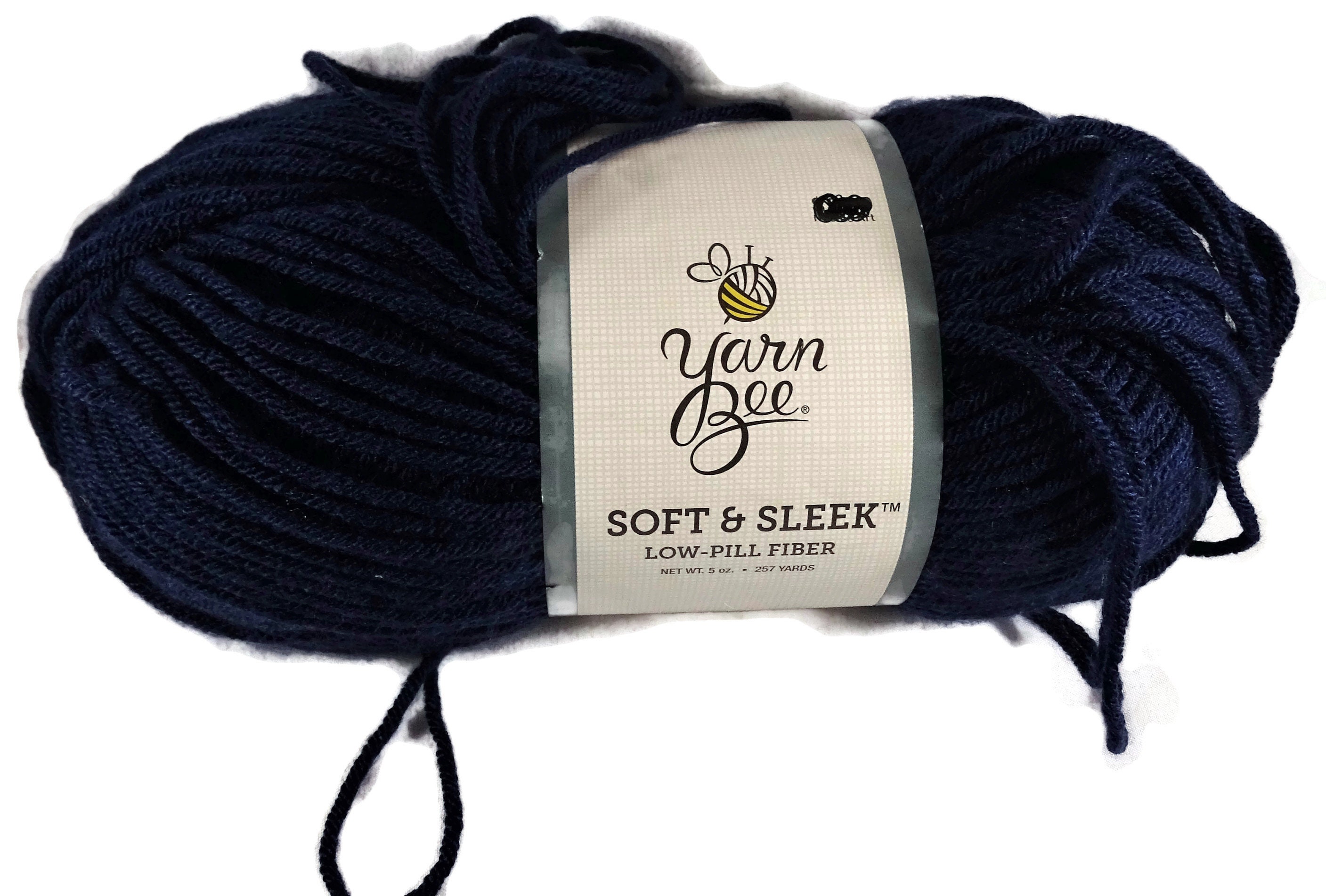 Yarn Bee Soft & Sleek Navy Blue Knitting Knit Crochet Soft Etsy
