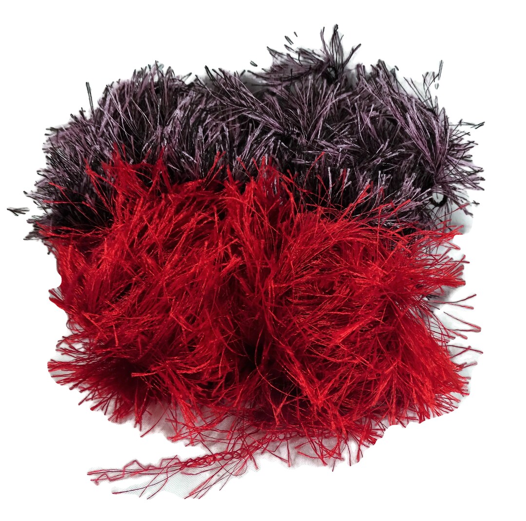 Unbranded Novelty Yarn Eyelash Fringe Lot of 2 Skeins Multi Color