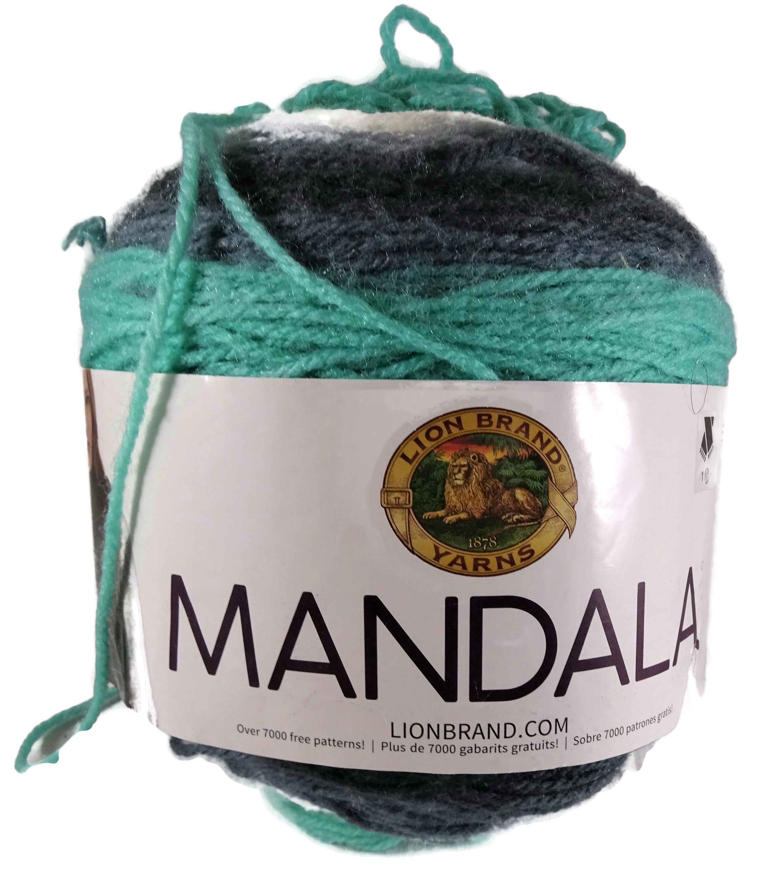 Lion Brand Mandala Yarn 1 Cake Multi Color Genie Light Worsted Scarf Yarn  5.3 OZ