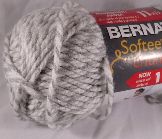 Bernat Softee Chunky Yarn Grey Ragg