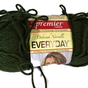 Deborah Norville Yarn Everyday Pine Green Soft Worsted Knitting Crochet Craft