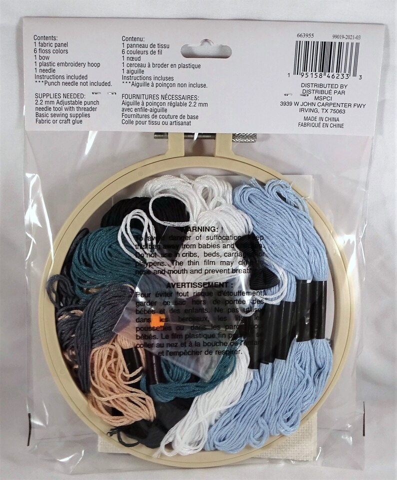 Dog With Glasses Loops and Threads Punch Needle Kit Craft DIY Project ...
