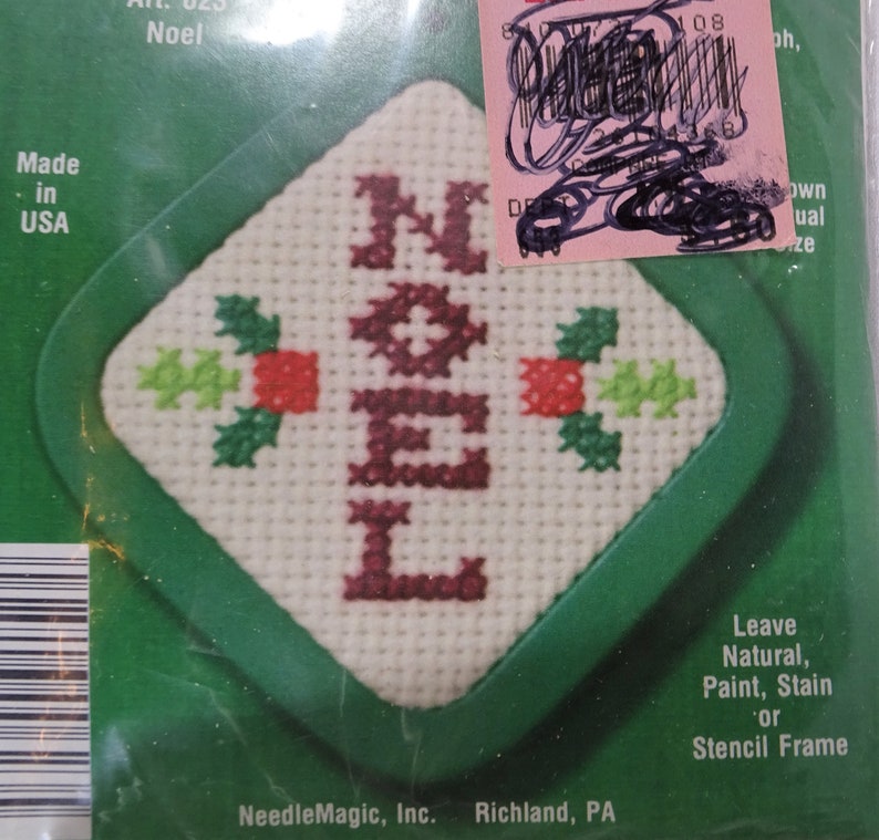 NMI Stitch N Frame Counted Cross Stitch Kit Crazy Quilt Noel Poppies