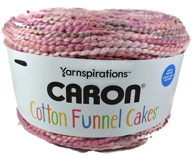 Caron Cotton Funnel Cakes Yarn Rose Petal Etsy