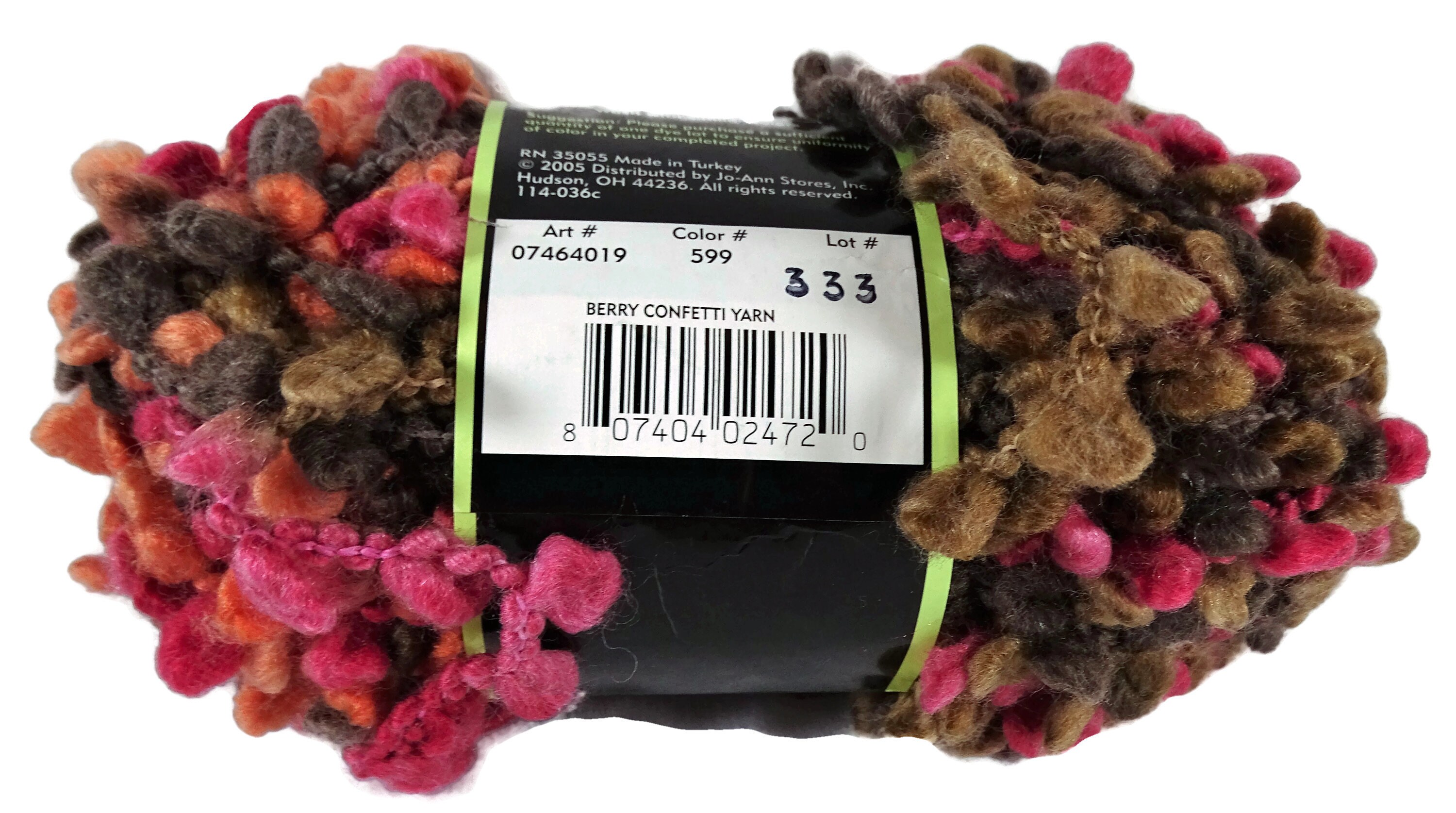 Joann Sensations Yarn Confetti Berry Popcorn Kernels Etsy