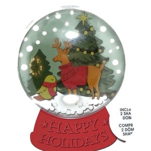 Snow Globe Shaker Kit Paper Crafts Deer Bird Tree SEALED Christmas Holidays