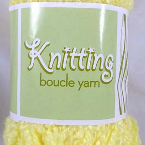 Yellow Knitting Yarn Boucle Crochet Craft Supplies DIY