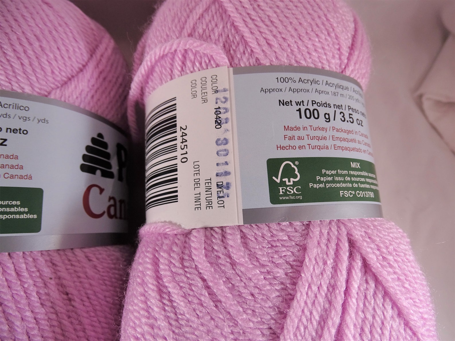 Patons Canadiana Yarn Cherished Pink Worsted Lot 2 Skeins - Etsy