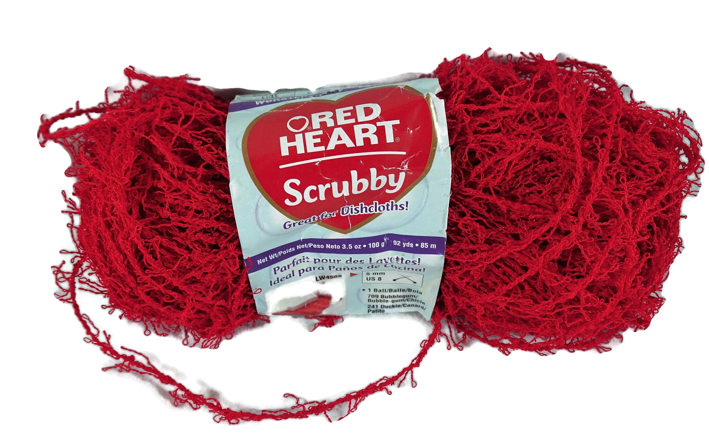 Red Heart Cherry Scrubby Yarn