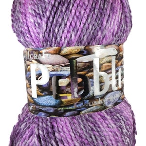 Woolcraft Yarn Pebbles Chunky 8072 Purple Knitting Crochet Craft