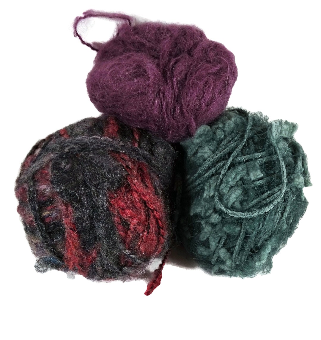 Nub Yarn Bulky Variegated Lot of 3 Skeins PARTIAL Destash Etsy