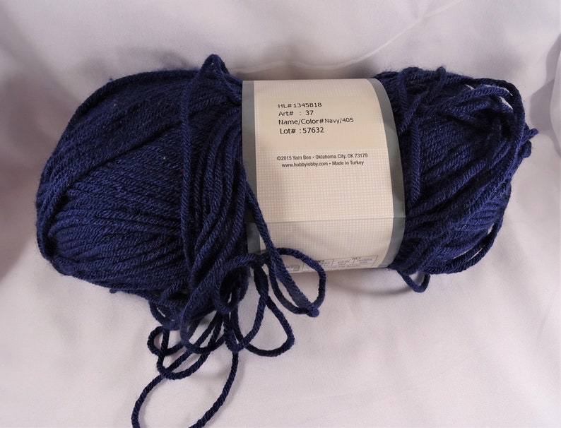 Yarn Bee Soft & Sleek Navy Blue Knitting Knit Crochet Soft Etsy