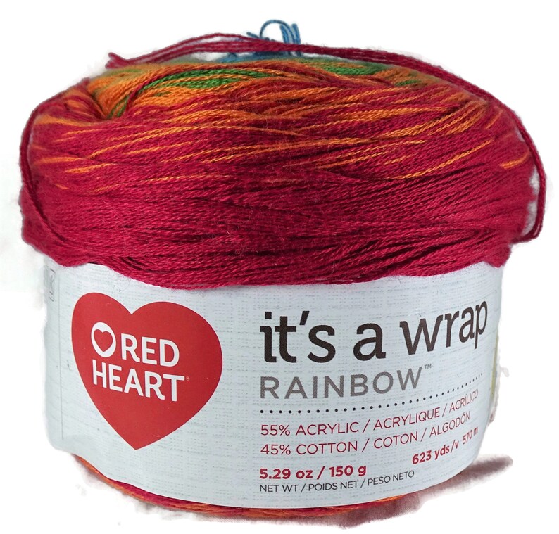 Red Heart It's a Wrap Rainbow Fiesta Yarn Etsy UK