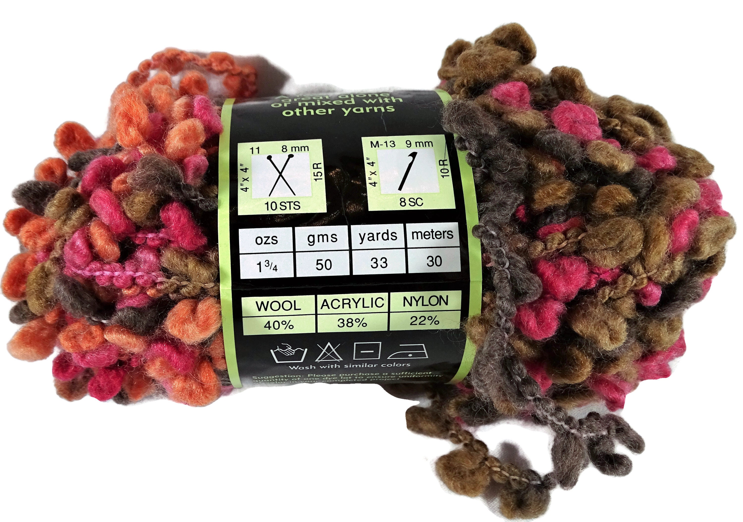 Joann Sensations Yarn Confetti Berry Popcorn Kernels Etsy