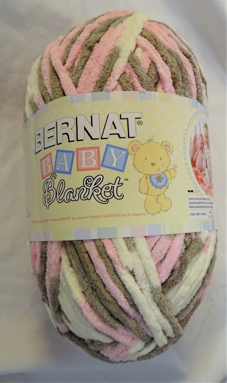Bernat Baby Blanket Yarn Little Petunias Knitting Variegated Etsy