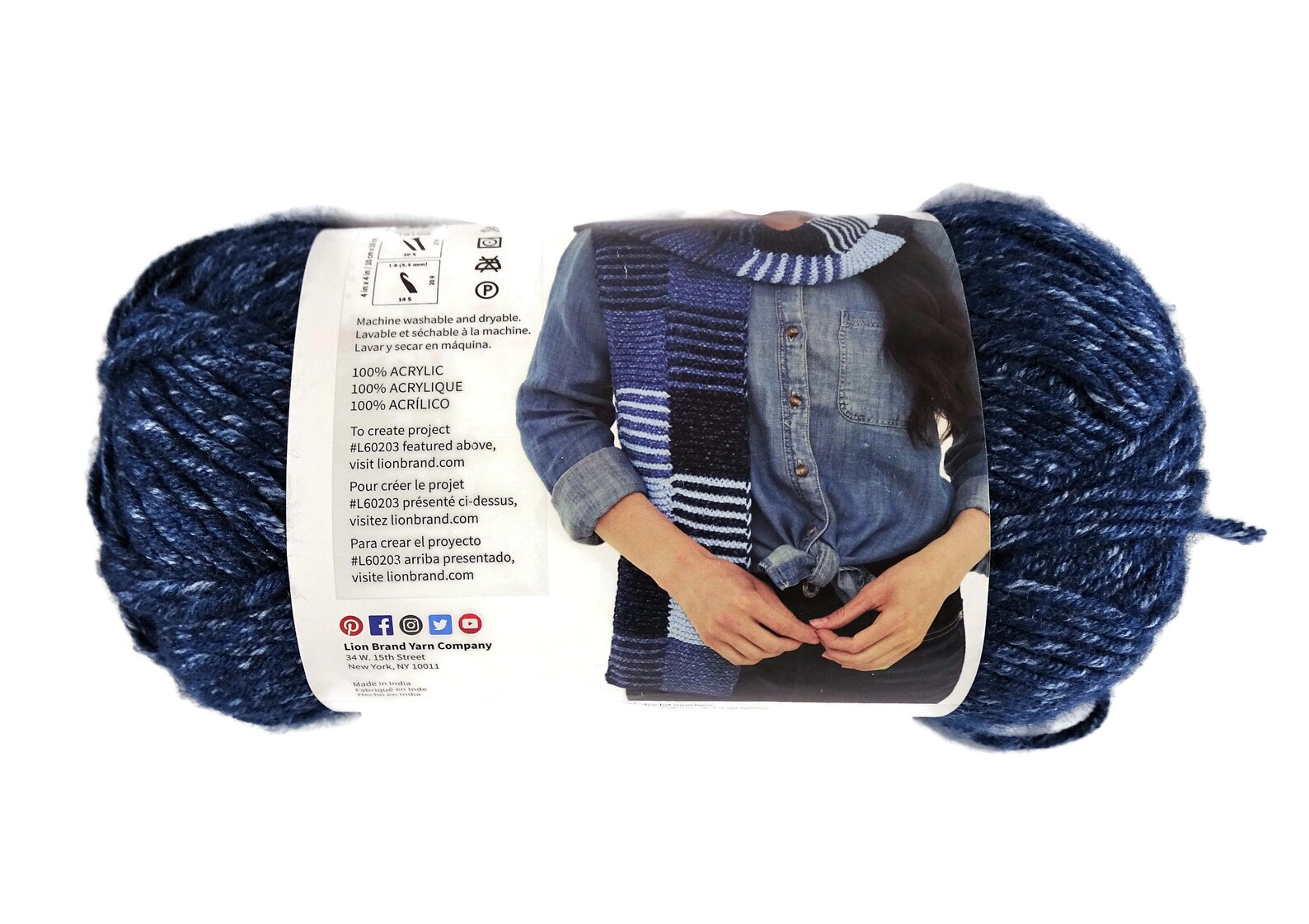 Lion Brand Yarn Jeans Classic Knitting Crochet Craft Etsy